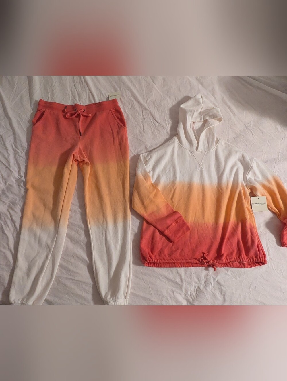 The Sweatshirt Project Set ombré color Sweat-Pants Joggers hoodie women's size L